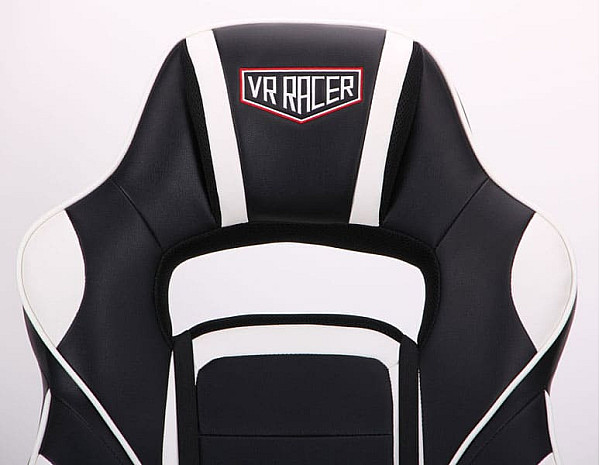 Крісло АМФ VR Racer Dexter Vector Чорний/Білий Крісло АМФ VR Racer Dexter Vector Чорний/Білий-7