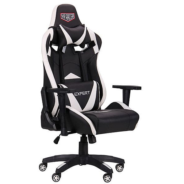 Крісло АМФ VR Racer Expert Guru Чорний/Білий Крісло АМФ VR Racer Expert Guru Чорний/Білий-0