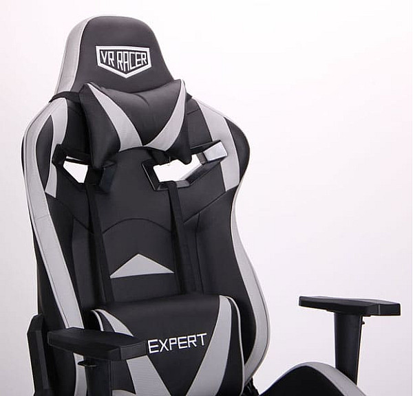Крісло АМФ VR Racer Expert Wizard Чорний/Сірий Крісло АМФ VR Racer Expert Wizard Чорний/Сірий-6