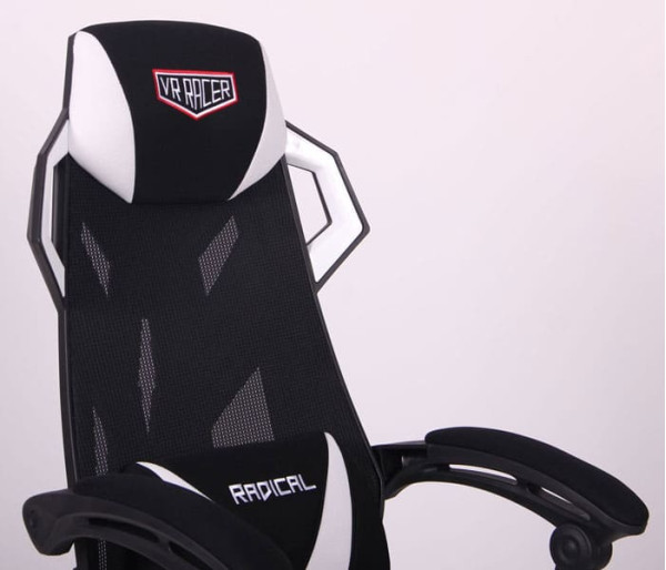 Крісло АМФ VR Racer Radical Brooks Чорний/Білий Крісло АМФ VR Racer Radical Brooks Чорний/Білий-6