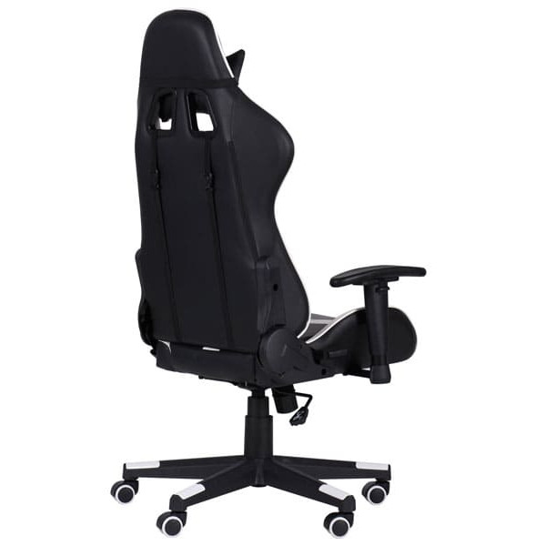 Крісло АМФ VR Racer Dexter Laser Чорний/Білий Крісло АМФ VR Racer Dexter Laser Чорний/Білий-3