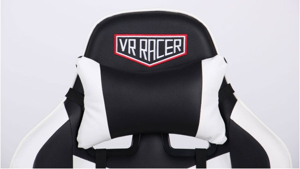 Крісло АМФ VR Racer Dexter Laser Чорний/Білий Крісло АМФ VR Racer Dexter Laser Чорний/Білий-6