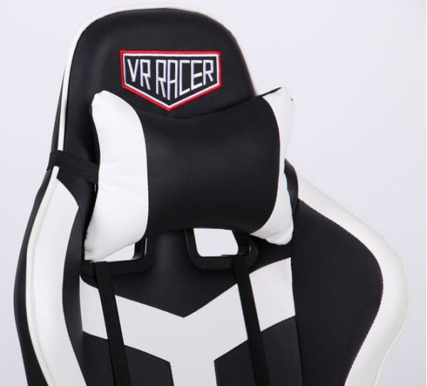 Крісло АМФ VR Racer Dexter Laser Чорний/Білий Крісло АМФ VR Racer Dexter Laser Чорний/Білий-7