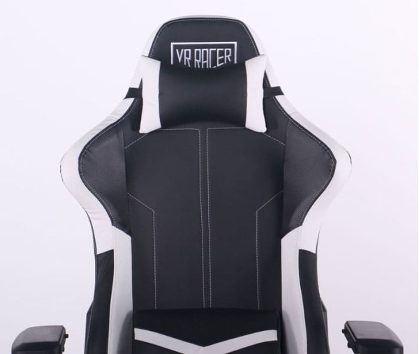 Крісло АМФ VR Racer Expert Mentor Чорний/Білий Крісло АМФ VR Racer Expert Mentor Чорний/Білий-5