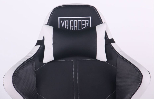 Крісло АМФ VR Racer Expert Mentor Чорний/Білий Крісло АМФ VR Racer Expert Mentor Чорний/Білий-6