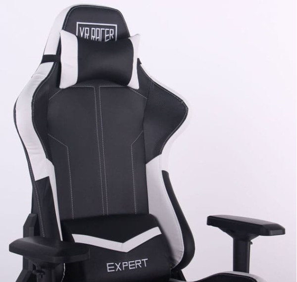 Крісло АМФ VR Racer Expert Mentor Чорний/Білий Крісло АМФ VR Racer Expert Mentor Чорний/Білий-7