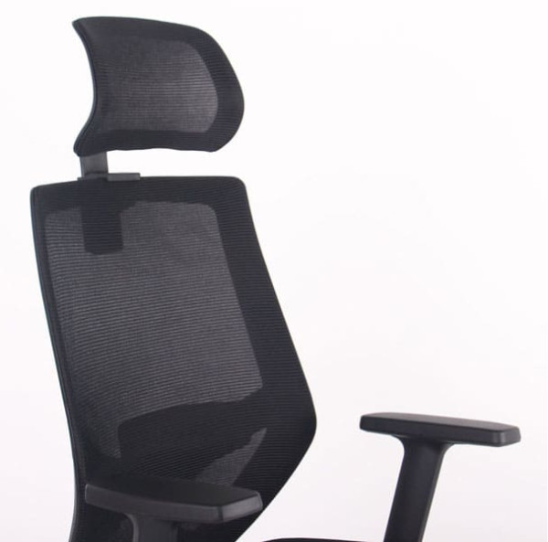 Крісло АМФ Lead Black HR сидіння Нест-01 Чорна/спинка Сітка SL-00 Чорна-5