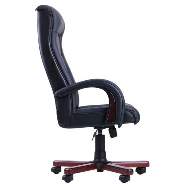 Крісло АМФ Роял Люкс Горіх Шкіра Спліт Чорна-1