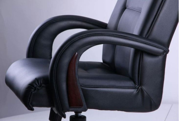 Крісло АМФ Роял Люкс Горіх Шкіра Спліт Чорна-4