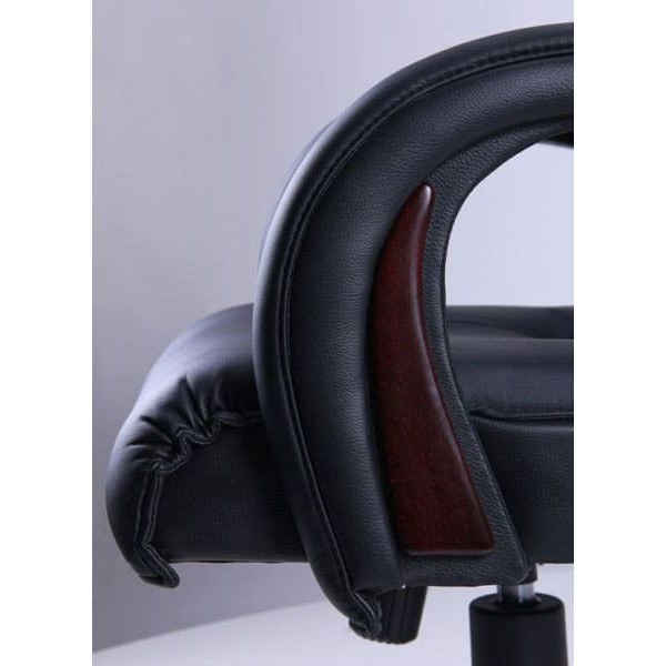 Крісло АМФ Роял Люкс Горіх Шкіра Спліт Чорна-5