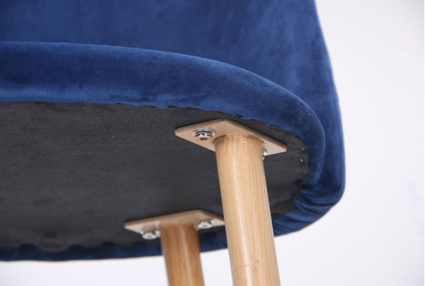 Барний стілець AMF Bellini бук-blue velvet-11