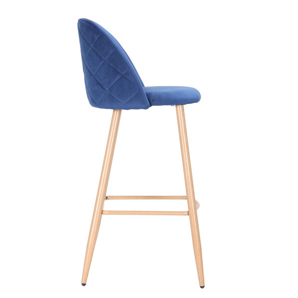Барний стілець AMF Bellini бук-blue velvet-2