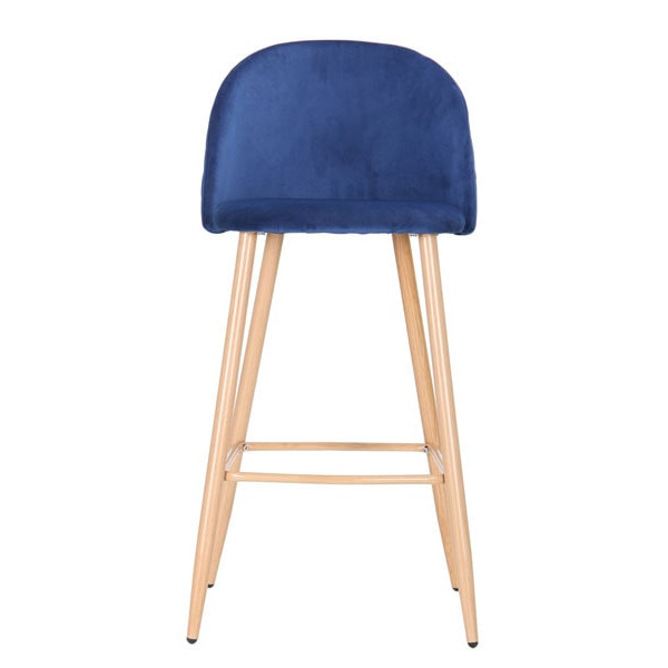 Барний стілець AMF Bellini бук-blue velvet-3