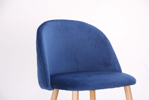 Барний стілець AMF Bellini бук-blue velvet-5