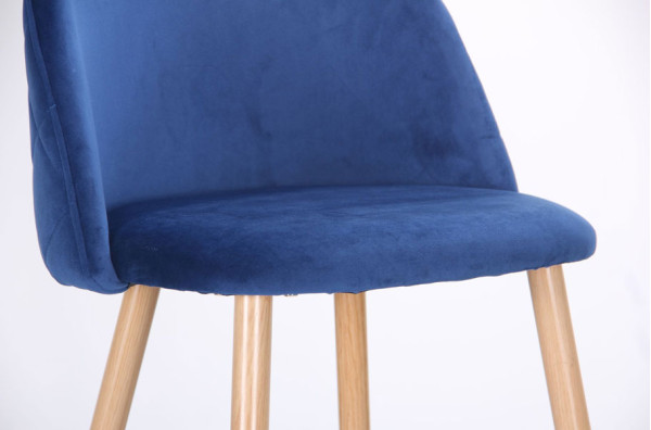 Барний стілець AMF Bellini бук-blue velvet-8