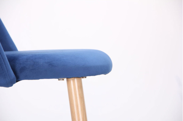 Барний стілець AMF Bellini бук-blue velvet-9