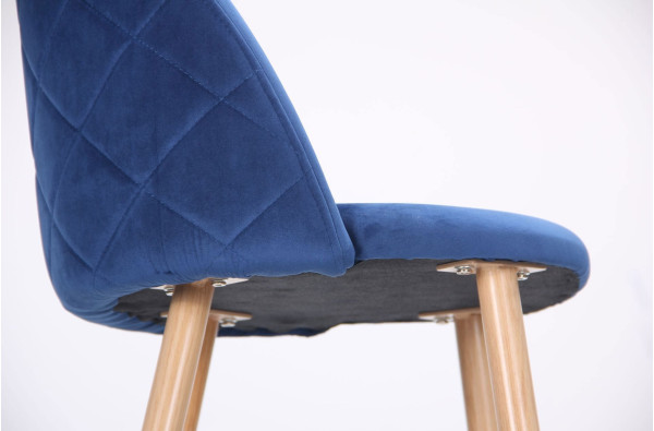 Барний стілець AMF Bellini бук-blue velvet-10