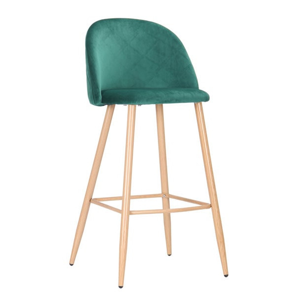 Барный стул AMF Bellini бук-green velvet-0