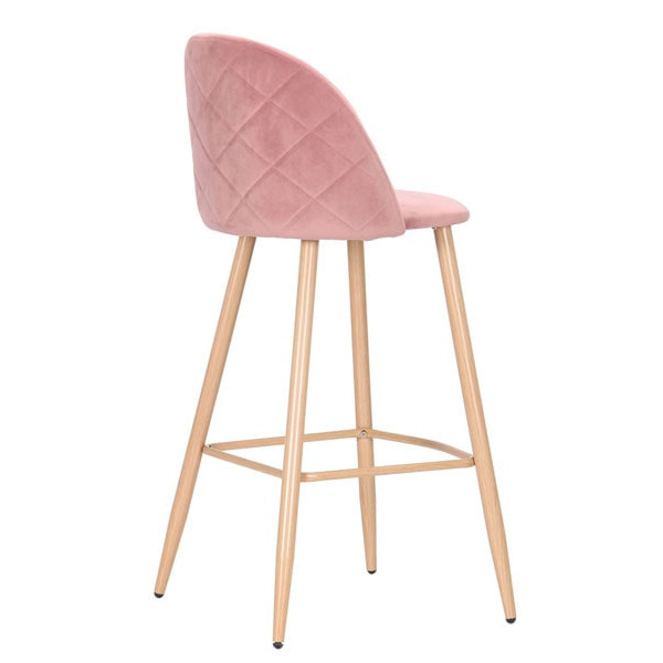 Барний стілець AMF Bellini Бук Pink Velvet-4