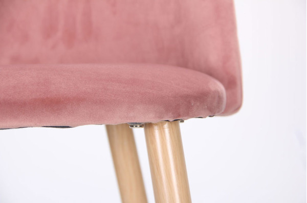 Барний стілець AMF Bellini Бук Pink Velvet-12