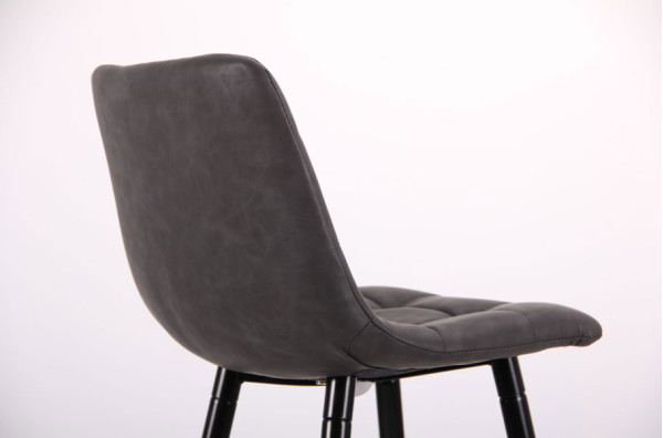 Барний стілець AMF Mobil Чорний-нубук Базальт-5