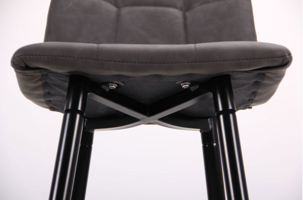 Барний стілець AMF Mobil Чорний-нубук Базальт-6
