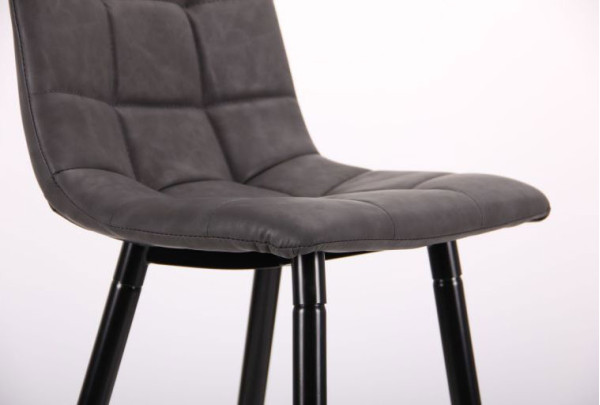 Барний стілець AMF Mobil Чорний-нубук Базальт-11