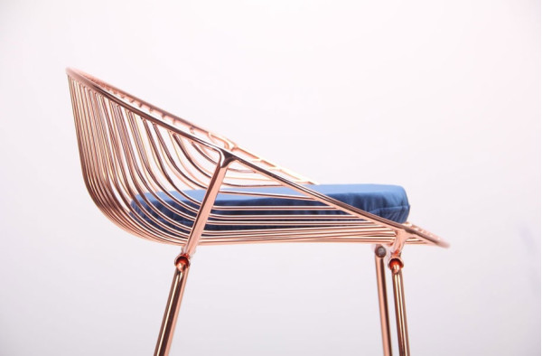 Барний стілець AMF Chik Rose gold-6