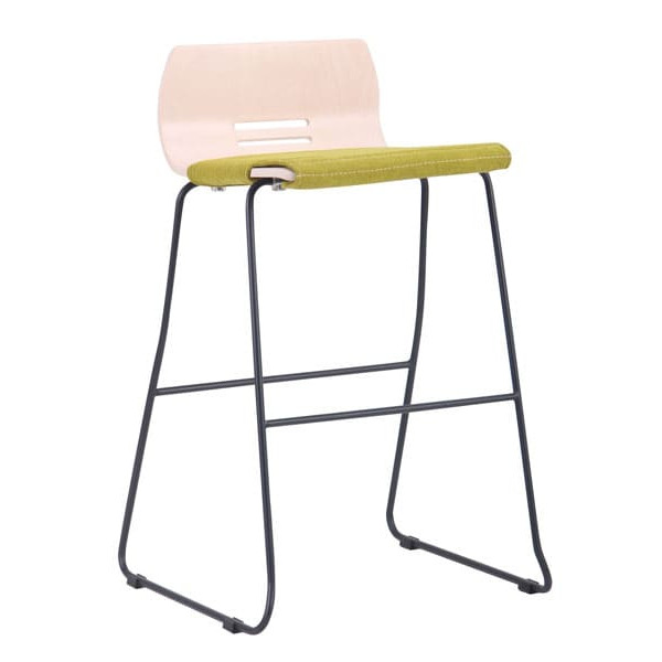 Барний стілець AMF Мальта Хокер Софт Чорний графіт-1