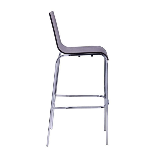 Барний стілець AMF Порто Хокер хром Темний горіх-1