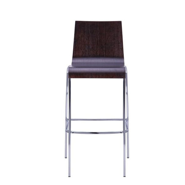 Барний стілець AMF Порто Хокер хром Темний горіх-2