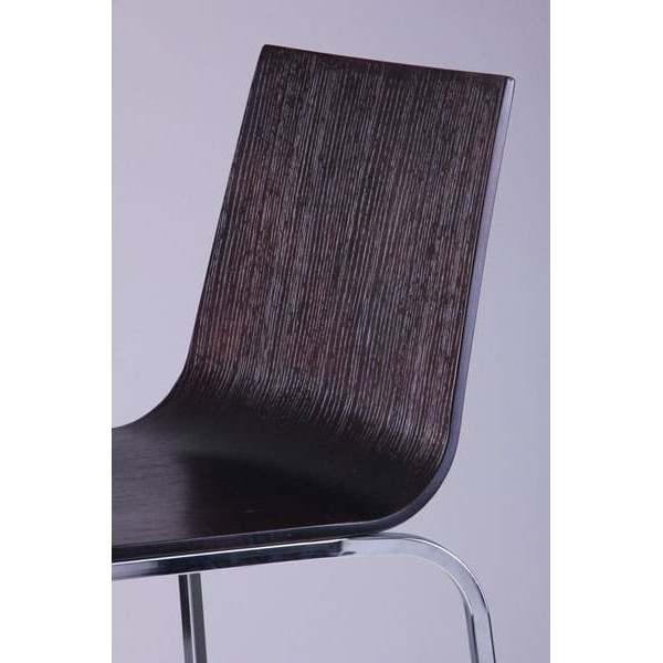 Барний стілець AMF Порто Хокер хром Темний горіх-4