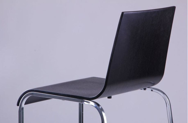 Барний стілець AMF Порто Хокер хром Темний горіх-5