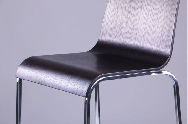 Барний стілець AMF Порто Хокер хром Темний горіх-6