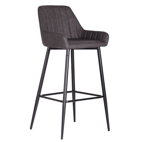 Барний стілець AMF Rogers Чорний-нубук Базальт-1