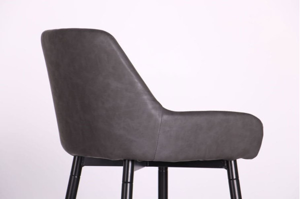 Барний стілець AMF Rogers Чорний-нубук Базальт-5