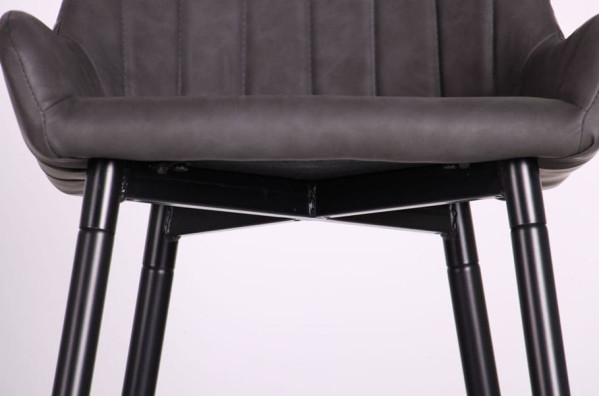 Барний стілець AMF Rogers Чорний-нубук Базальт-7