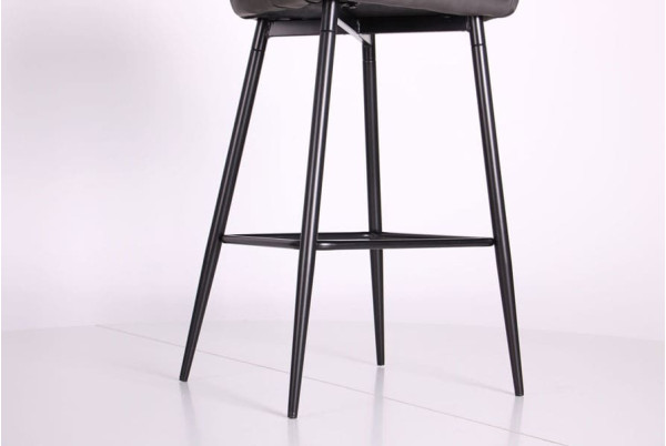 Барний стілець AMF Rogers Чорний-нубук Базальт-12