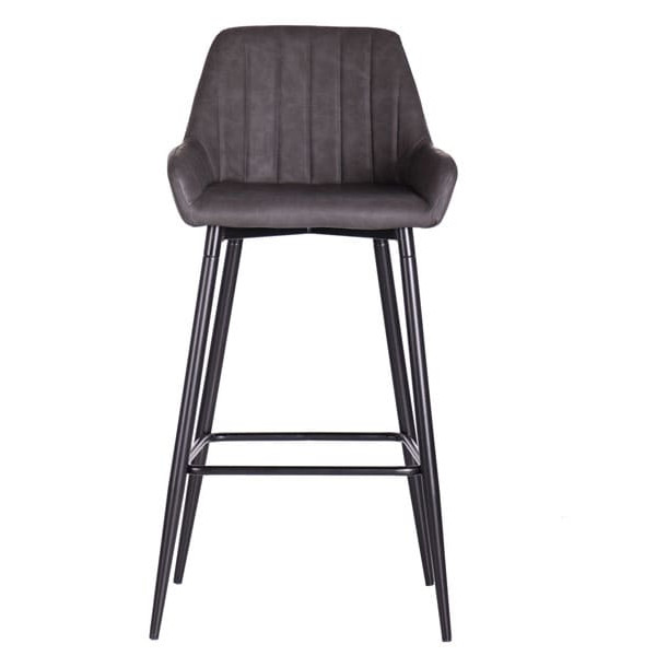 Барний стілець AMF Rogers Чорний-нубук Базальт-2