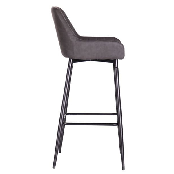 Барний стілець AMF Rogers Чорний-нубук Базальт-3