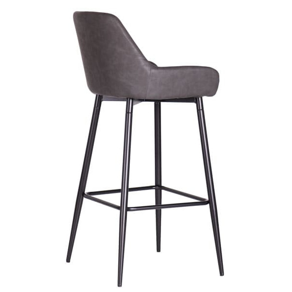 Барний стілець AMF Rogers Чорний-нубук Базальт-4