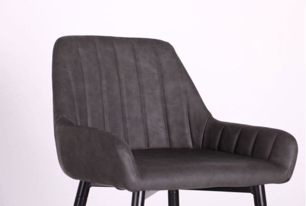 Барний стілець AMF Rogers Чорний-нубук Базальт-8