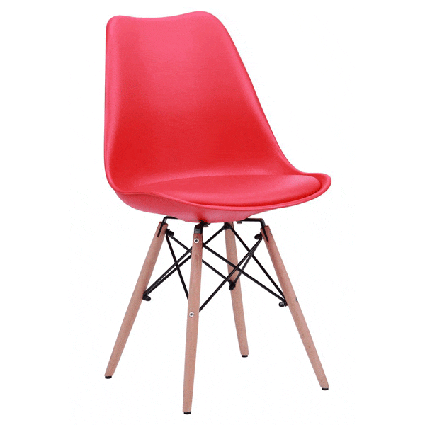 Стілець AMF Aster Wood Пластик Червоний-0