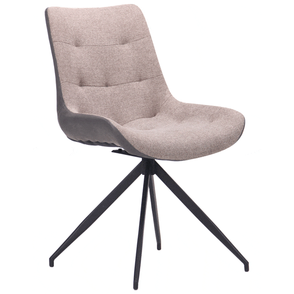 Стілець поворотний AMF Aurora Чорний Меланж Латте Стілець поворотний AMF Aurora Чорний Меланж Латте-1