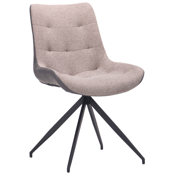 Стілець поворотний AMF Aurora Чорний Меланж Латте Стілець поворотний AMF Aurora Чорний Меланж Латте-0