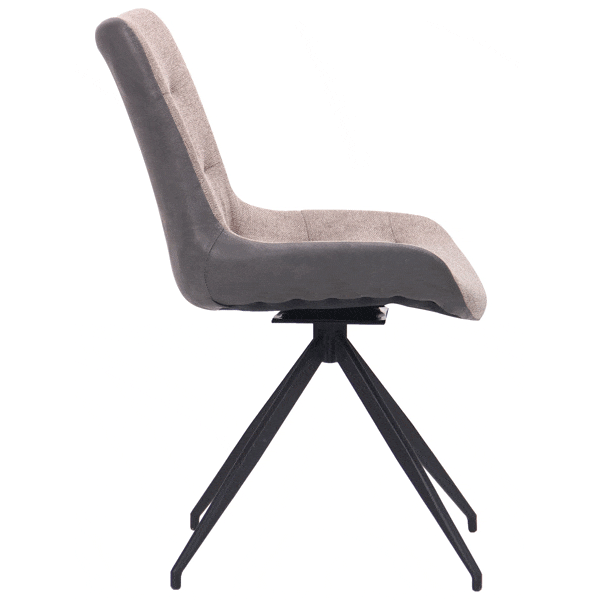 Стілець поворотний AMF Aurora Чорний Меланж Латте Стілець поворотний AMF Aurora Чорний Меланж Латте-3