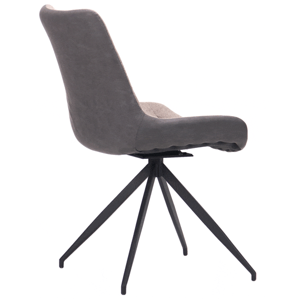 Стілець поворотний AMF Aurora Чорний Меланж Латте Стілець поворотний AMF Aurora Чорний Меланж Латте-4