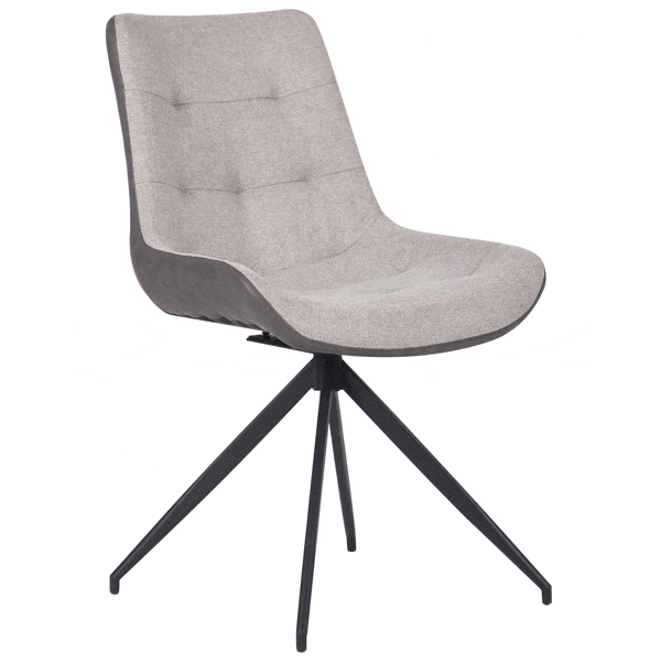 Стул поворотный AMF Aurora Черный Меланж Сильвер-1