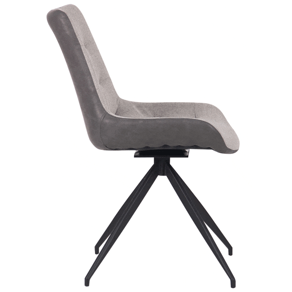 Стул поворотный AMF Aurora Черный Меланж Сильвер-3