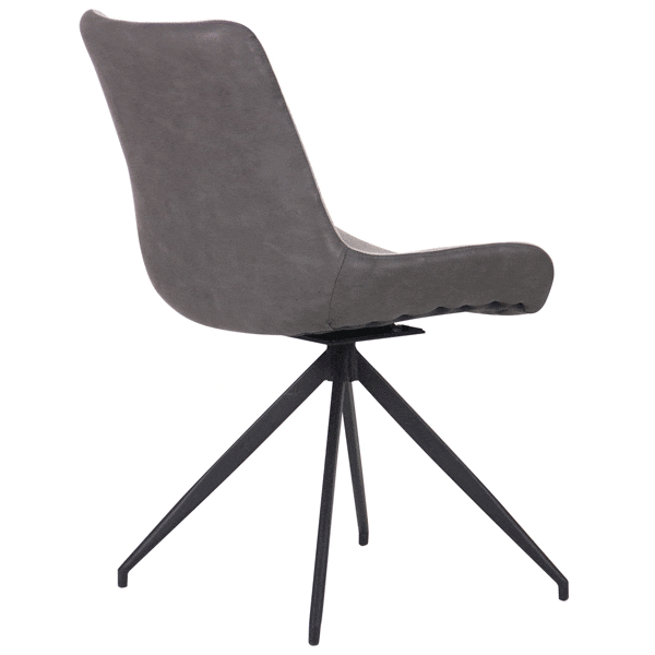 Стул поворотный AMF Aurora Черный Меланж Сильвер-4